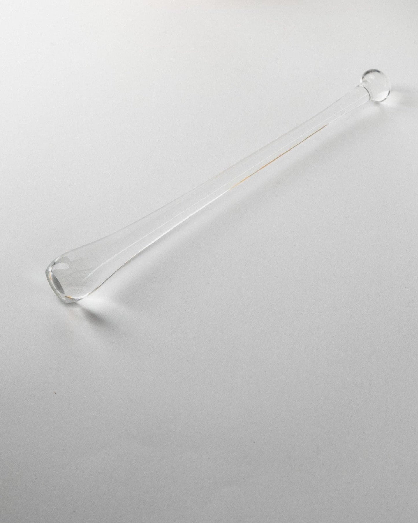 Vintage glass jug with yellow metal handle and glass pestle by De Agostini Memphis style 80s