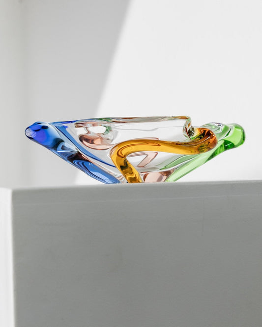 Vintage Glasschale und Vase Rhapsody von Frantisek Zemek für Mstisov