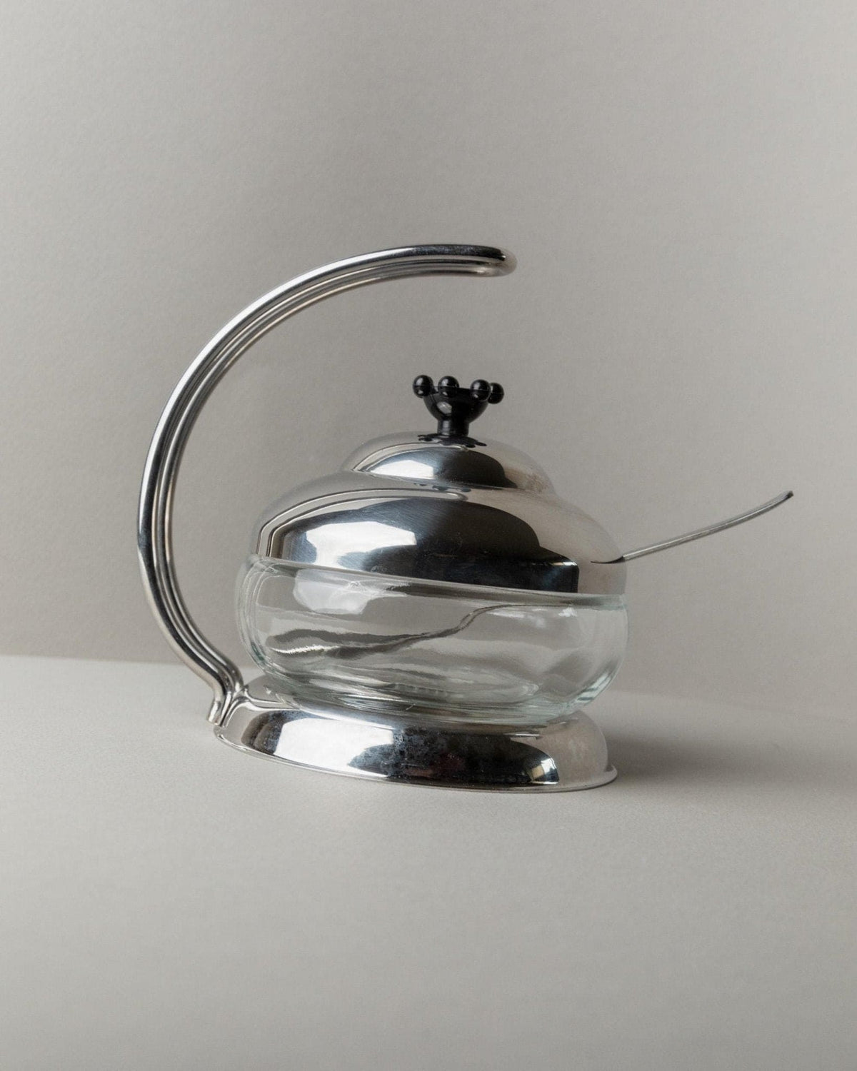 Vintage lidded box made of stainless steel by WMF for jam, parmesan, sugar 1980s