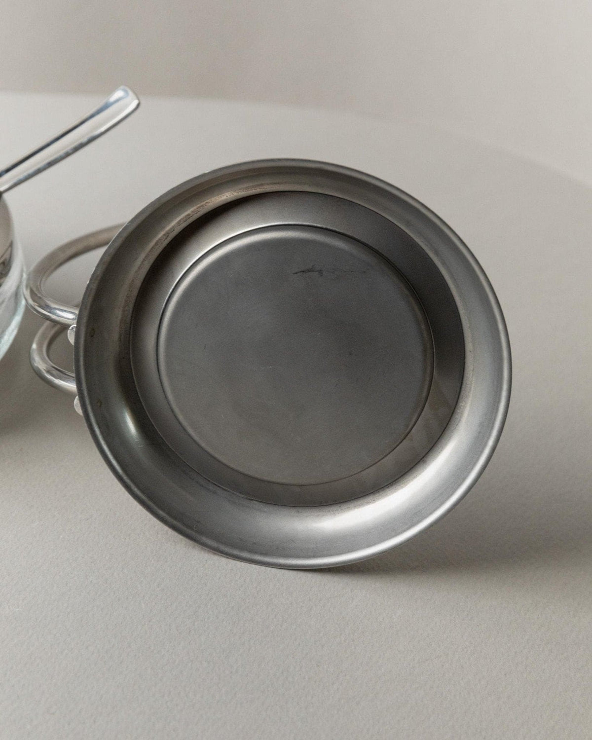 Vintage lidded box made of stainless steel by WMF for jam, parmesan, sugar 1980s
