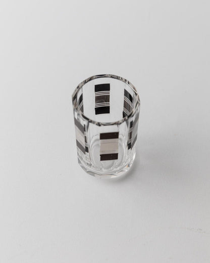 Vintage Art Deco Liqueur Set by Karl Palda Crystal Glass with Silver Details Set of 5