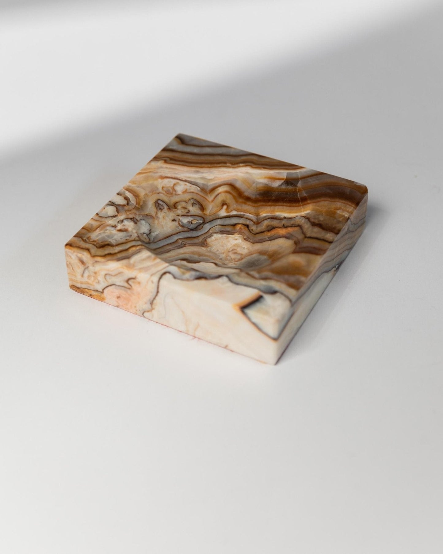 Vintage Aschenbecher aus Marmor von Italien 1970er, marmoriert, zeitloses Design