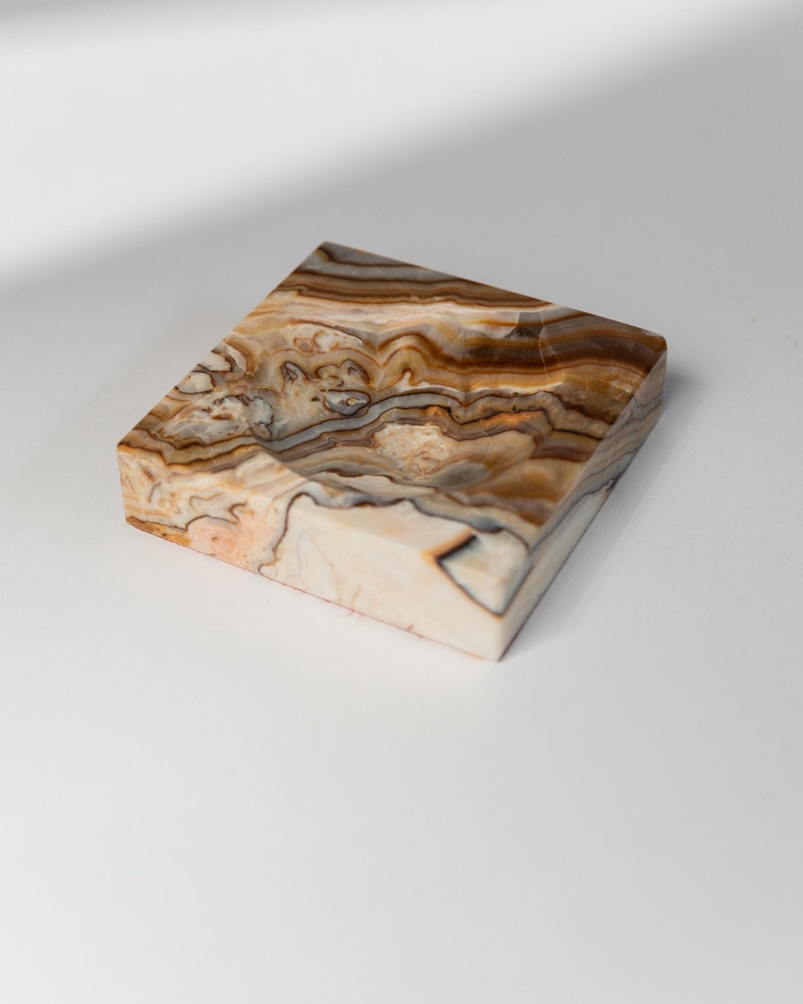 Vintage Aschenbecher aus Marmor von Italien 1970er, marmoriert, zeitloses Design