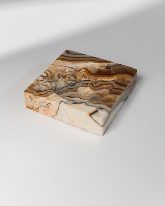 Vintage Aschenbecher aus Marmor von Italien 1970er, marmoriert, zeitloses Design