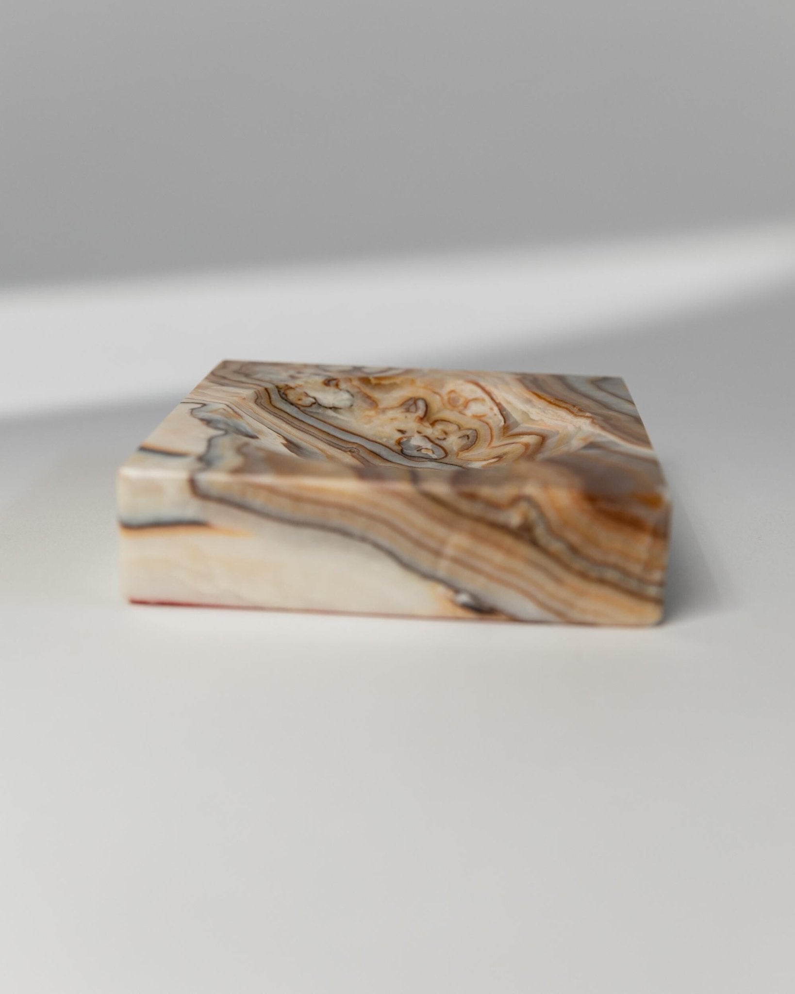 Vintage Aschenbecher aus Marmor von Italien 1970er, marmoriert, zeitloses Design