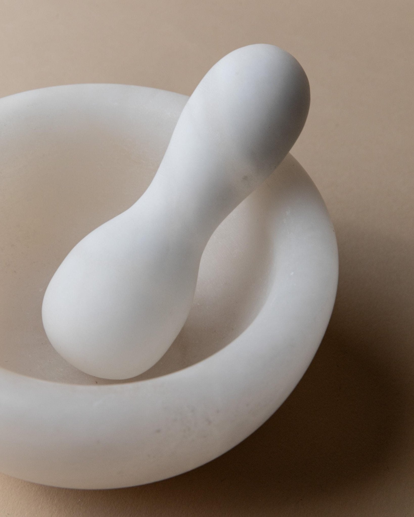 Vintage Mörser und Stößel aus Marmor