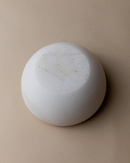 Vintage Mörser und Stößel Marmor Weiß Mid Century Design Italien 1980er