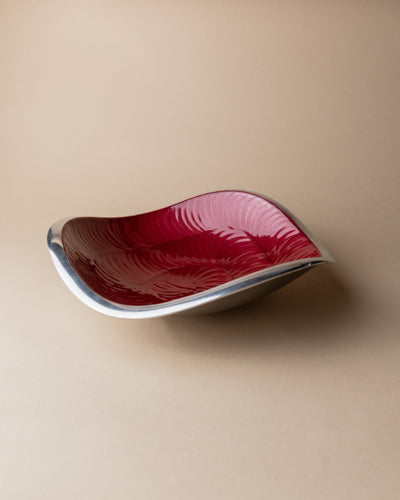 Vintage red enamelled metal bowl by Royal House