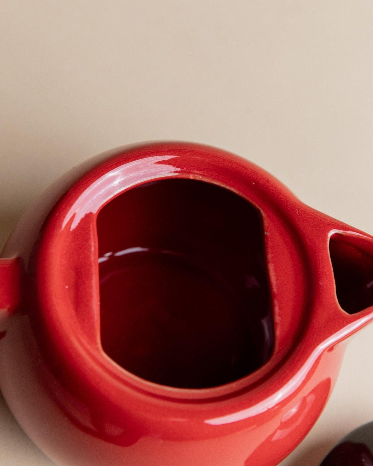 Cafetière Moka Vintage avec pot en céramique par Caffe Cellana rouge Pop Art Design années 1980