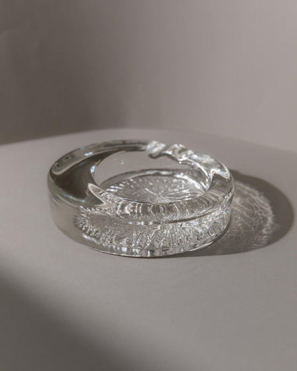 Vintage Ashtray Murano Glass Asymmetrical Italy 1970s Retro Table Decoration