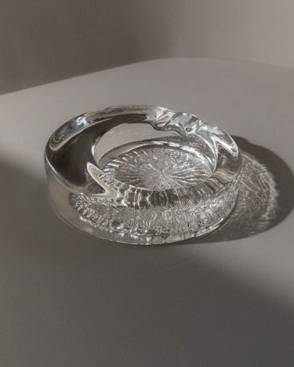 Vintage Ashtray Murano Glass Asymmetrical Italy 1970s Retro Table Decoration