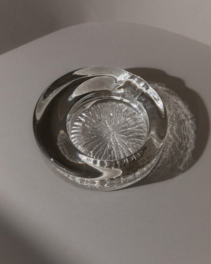 Vintage Ashtray Murano Glass Asymmetrical Italy 1970s Retro Table Decoration