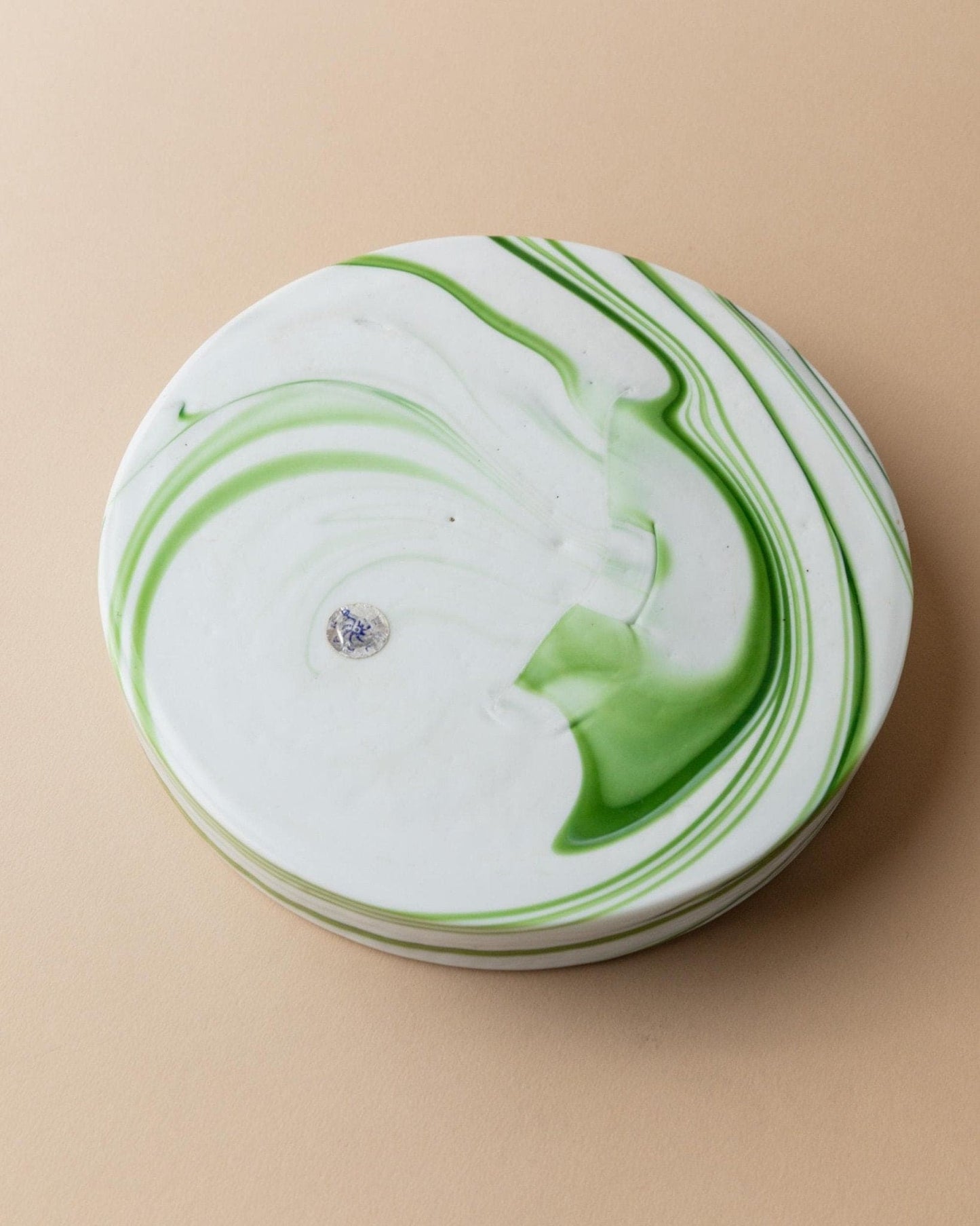 Vintage Schale Murano Glas von Sergio Asti für Venini Grün