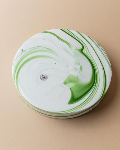 Vintage Schale Murano Glas von Sergio Asti für Venini Grün