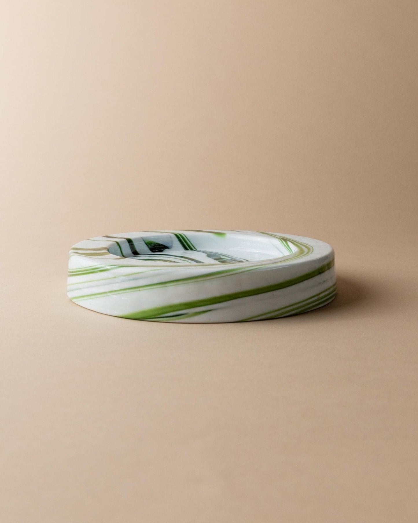 Vintage Schale Murano Glas von Sergio Asti für Venini Grün