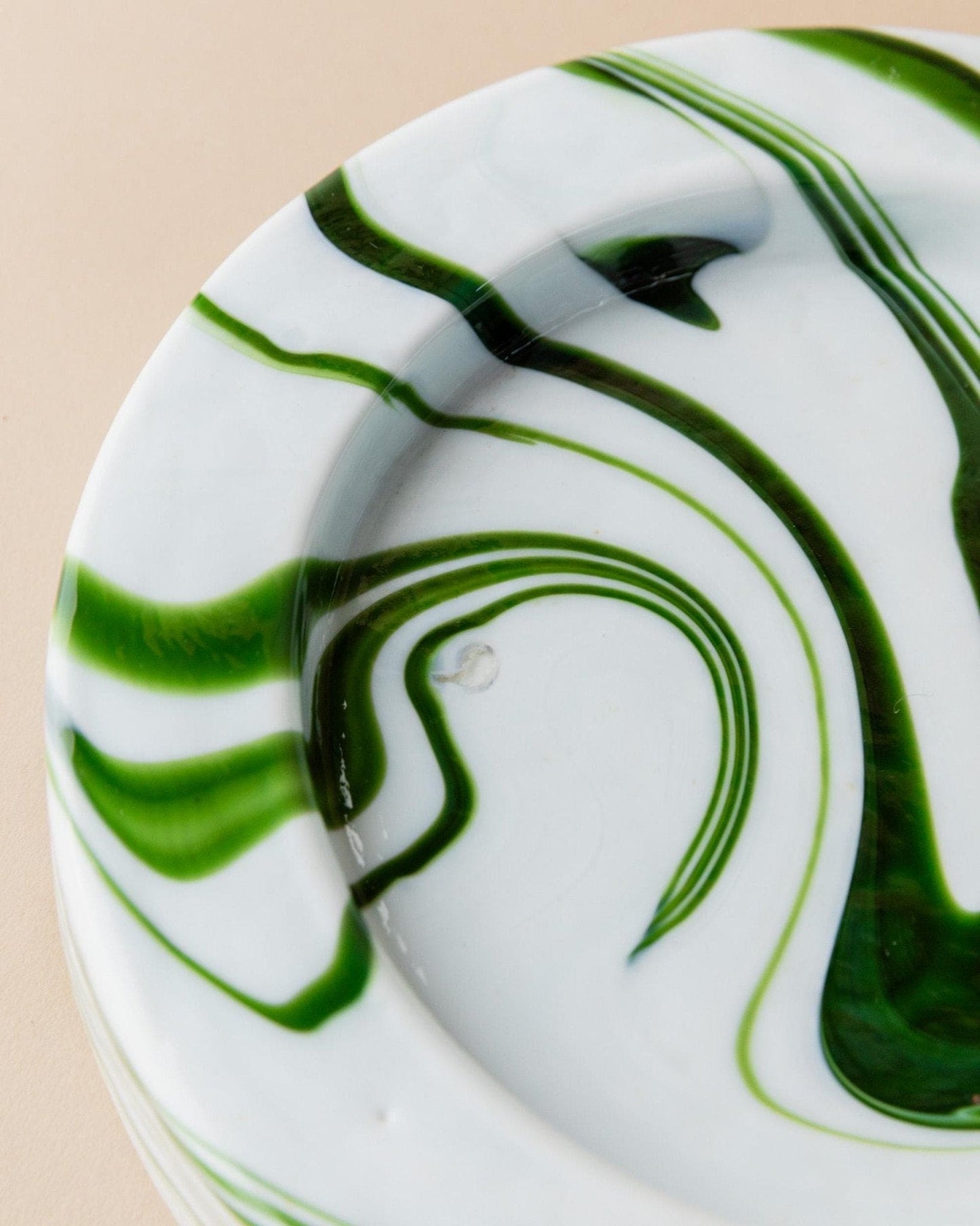 Vintage Schale Murano Glas von Sergio Asti für Venini Grün