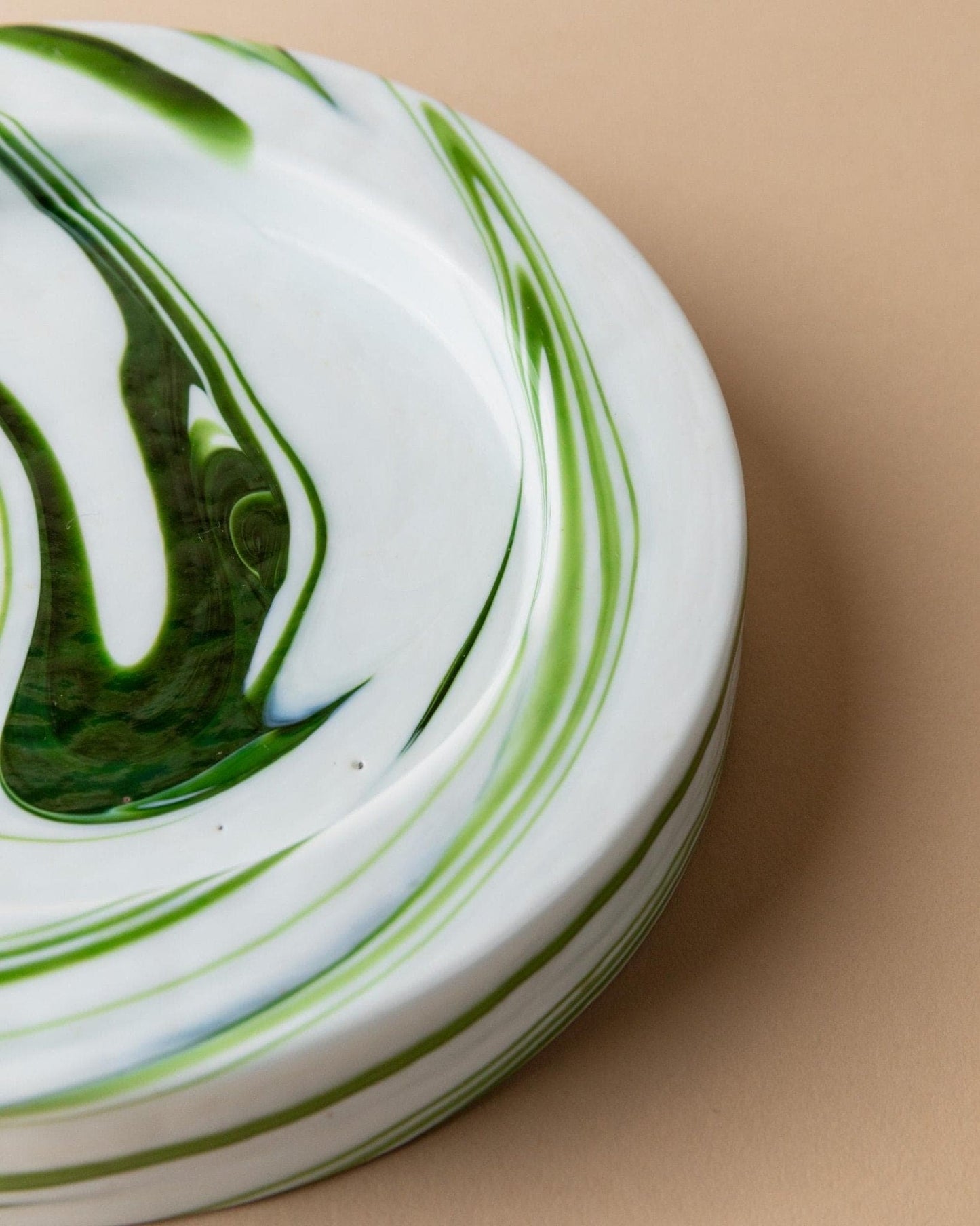 Vintage Schale Murano Glas von Sergio Asti für Venini Grün