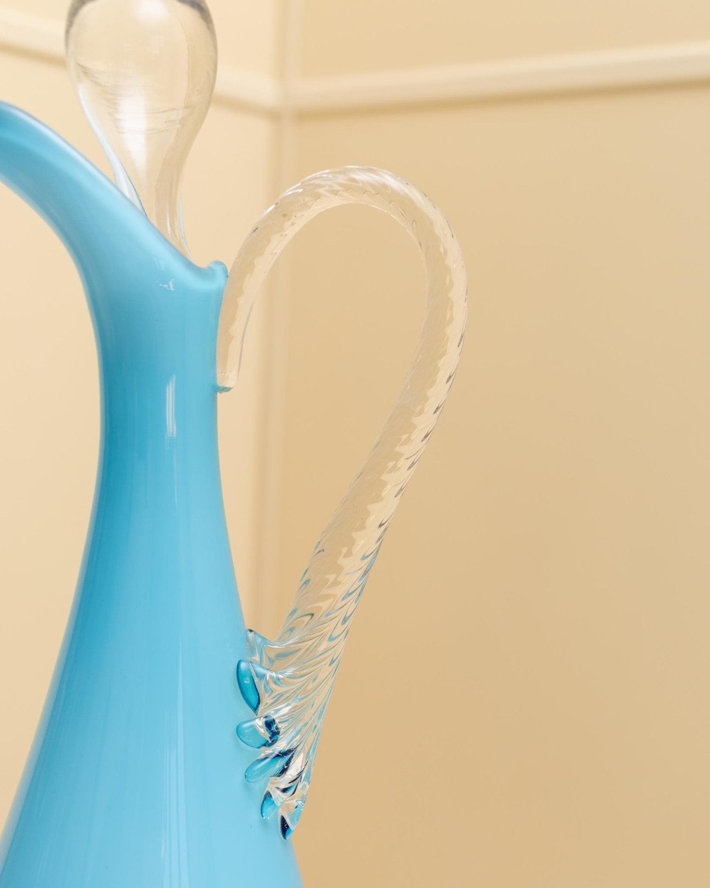 Vintage Karaffe Murano Glas hellblau von Murano