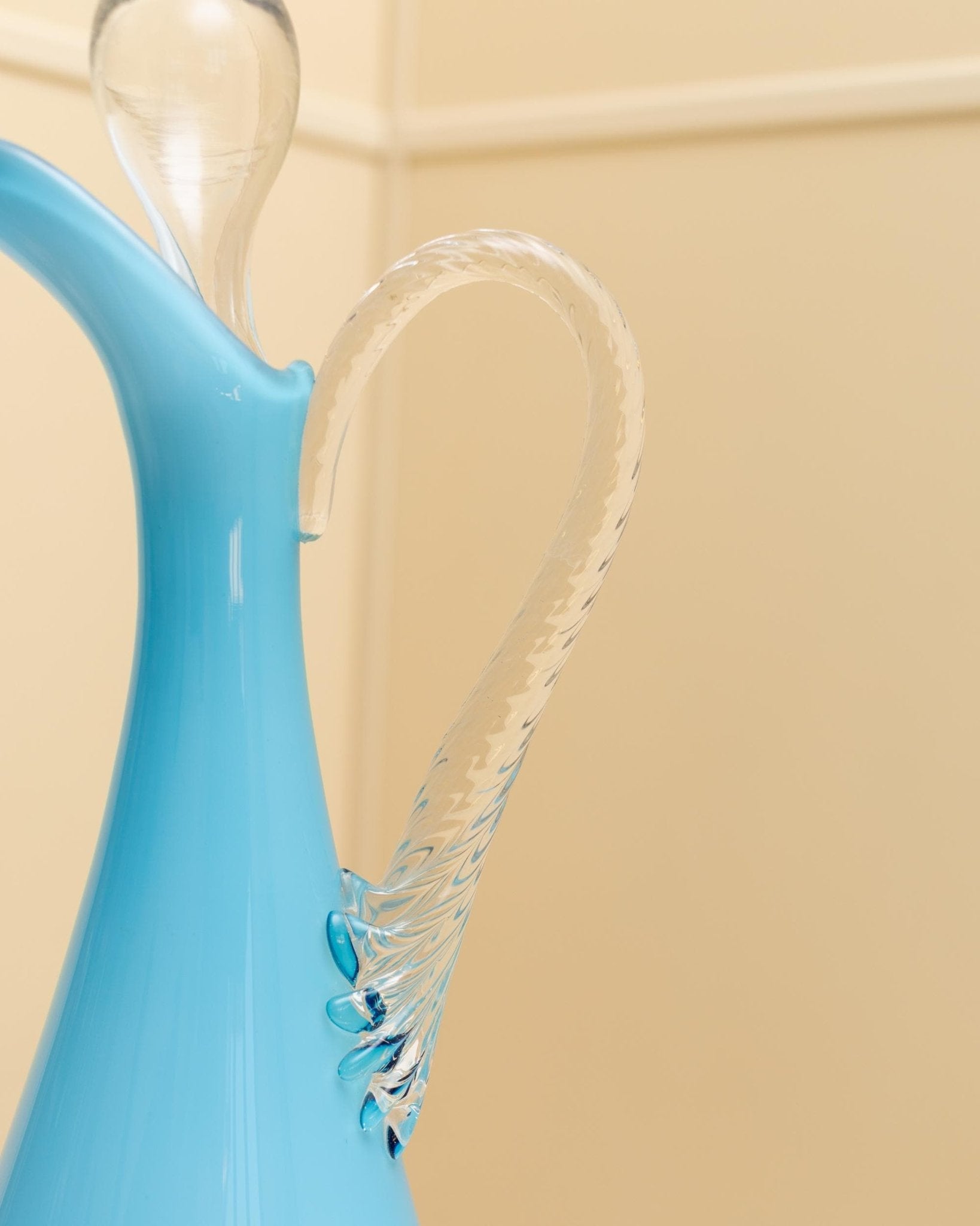 Vintage Karaffe Murano Glas hellblau von Murano