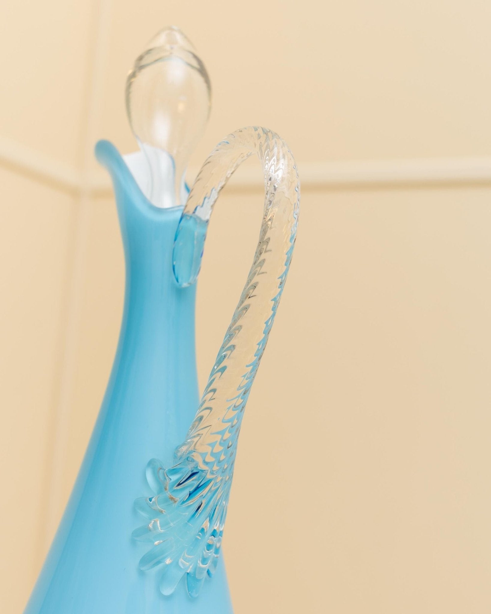 Vintage Karaffe Murano Glas hellblau von Murano