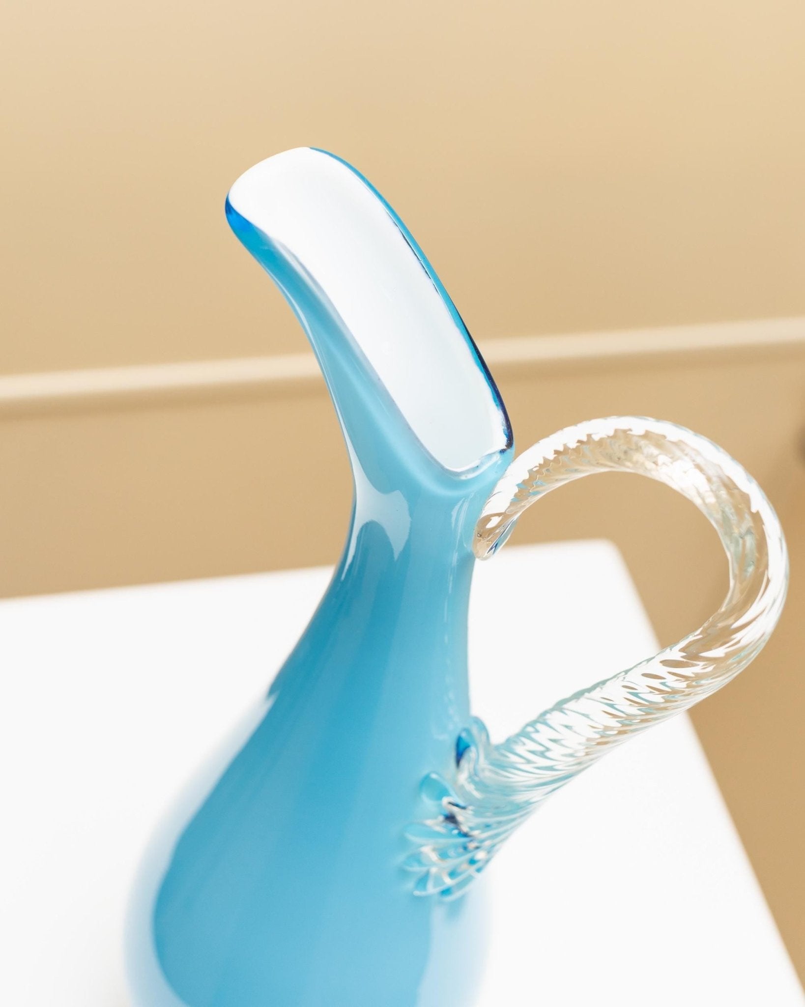 Vintage Karaffe Murano Glas hellblau von Murano