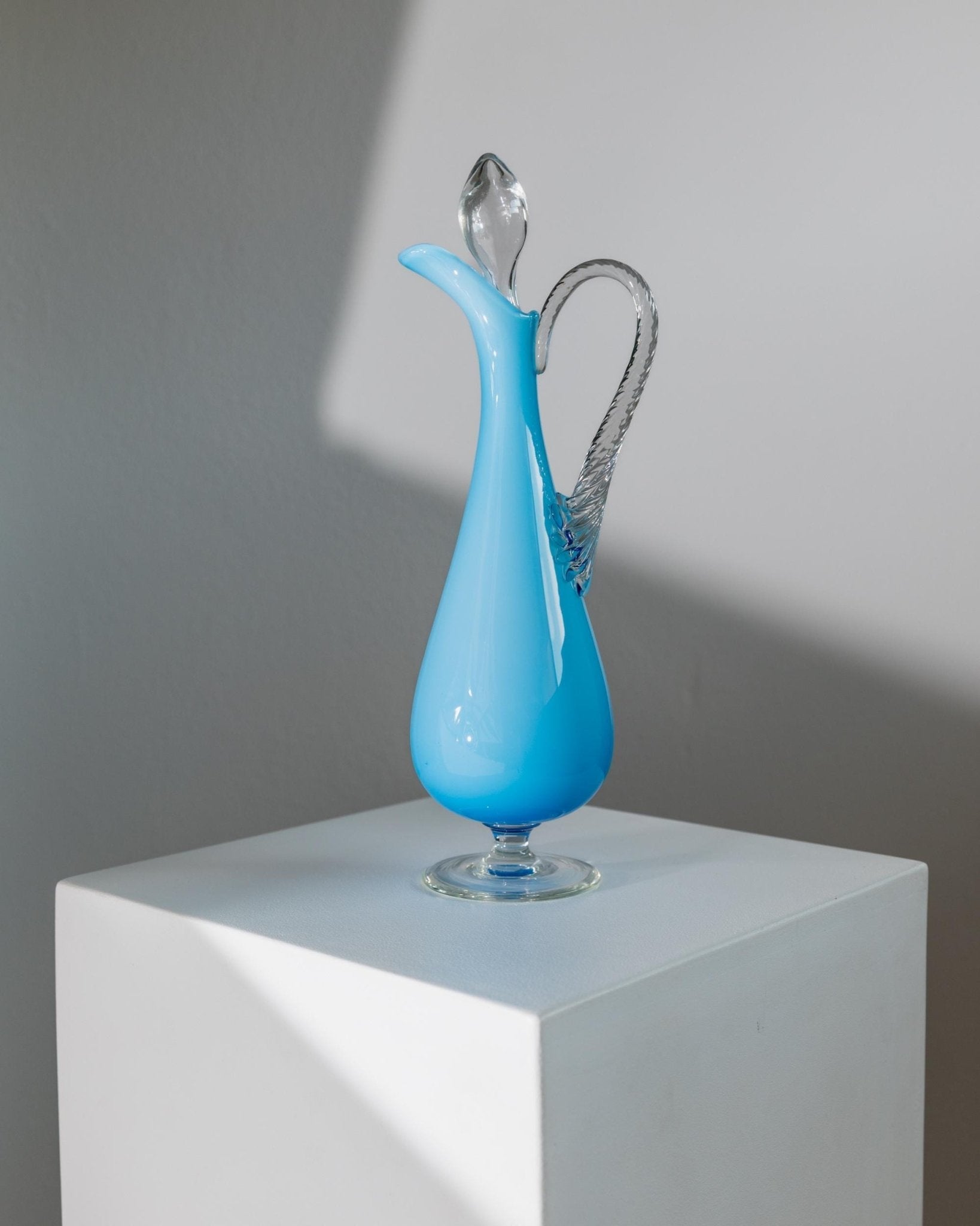 Vintage Karaffe Murano Glas hellblau von Murano