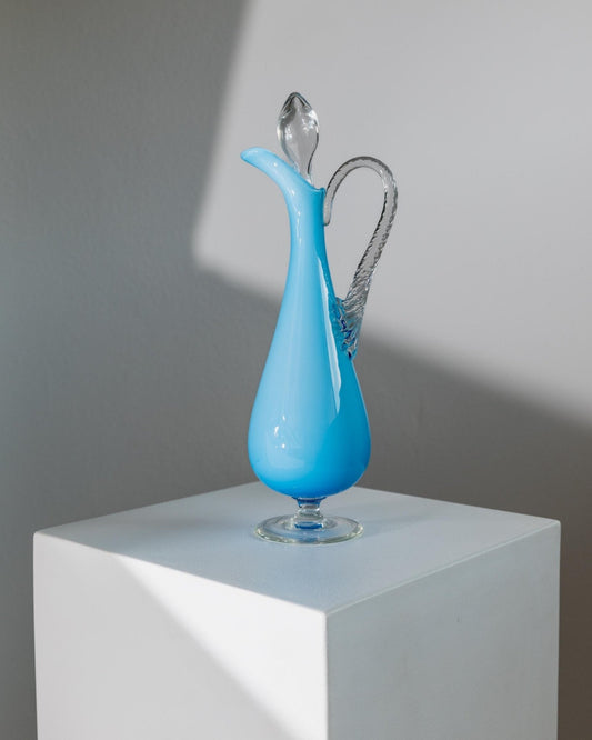 Vintage Karaffe Murano Glas hellblau von Murano