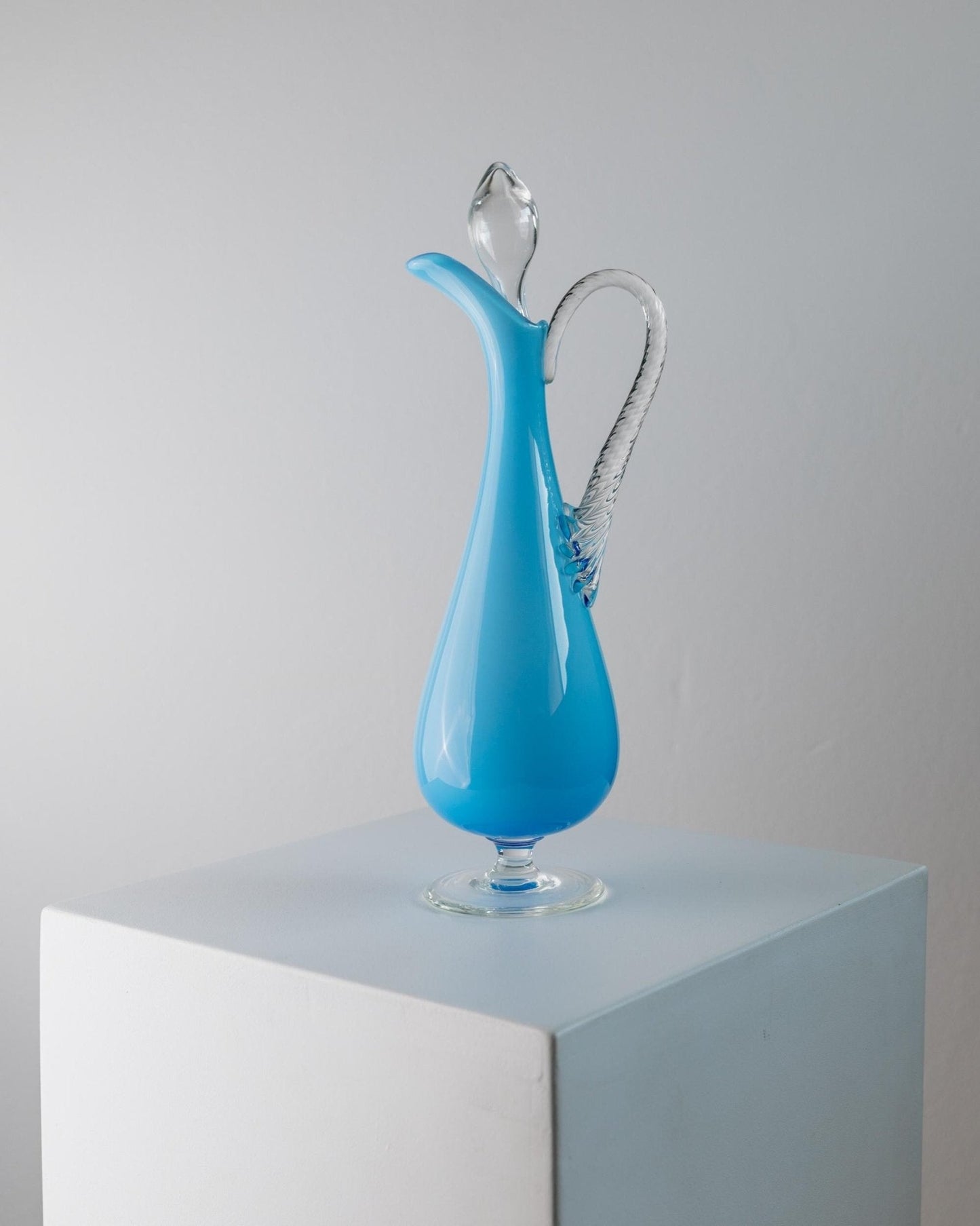 Vintage Karaffe Murano Glas hellblau von Murano