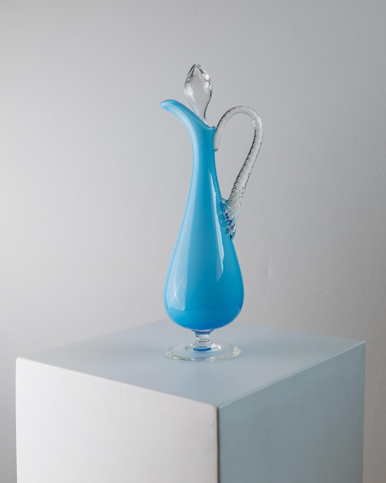 Vintage Karaffe Murano Glas hellblau von Murano