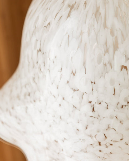 Vintage Murano glass ceiling light by Leola 1960s dotted lampshade