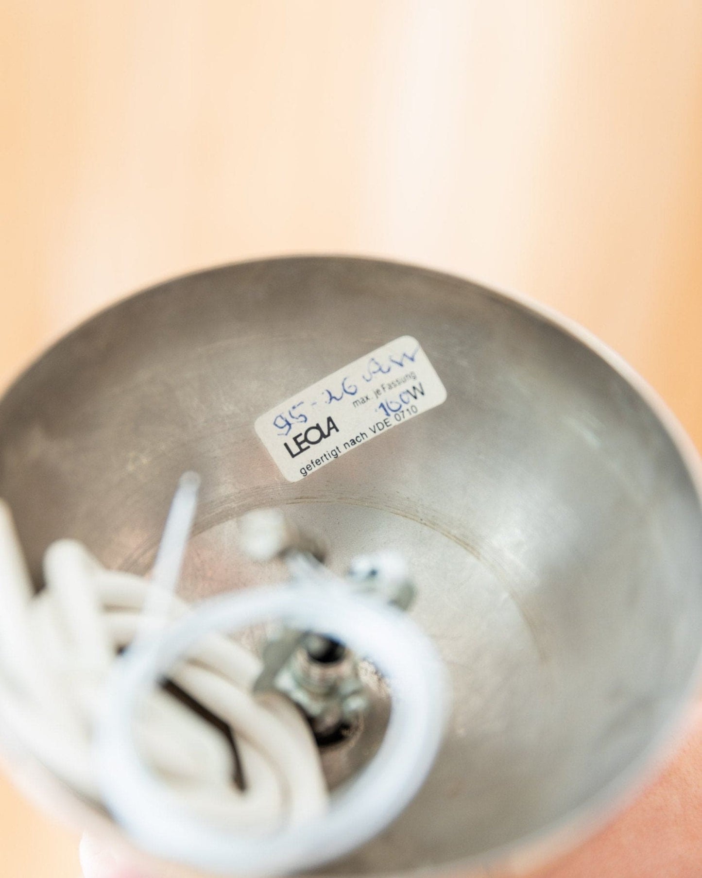 Vintage Murano glass ceiling light by Leola 1960s dotted lampshade