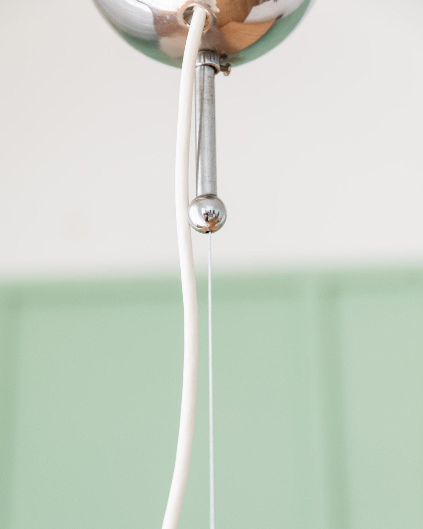 Vintage Murano glass ceiling light by Leola 1960s dotted lampshade