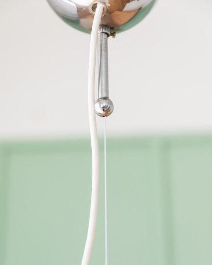 Vintage Murano glass ceiling light by Leola 1960s dotted lampshade