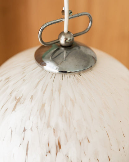 Vintage Murano glass ceiling light by Leola 1960s dotted lampshade