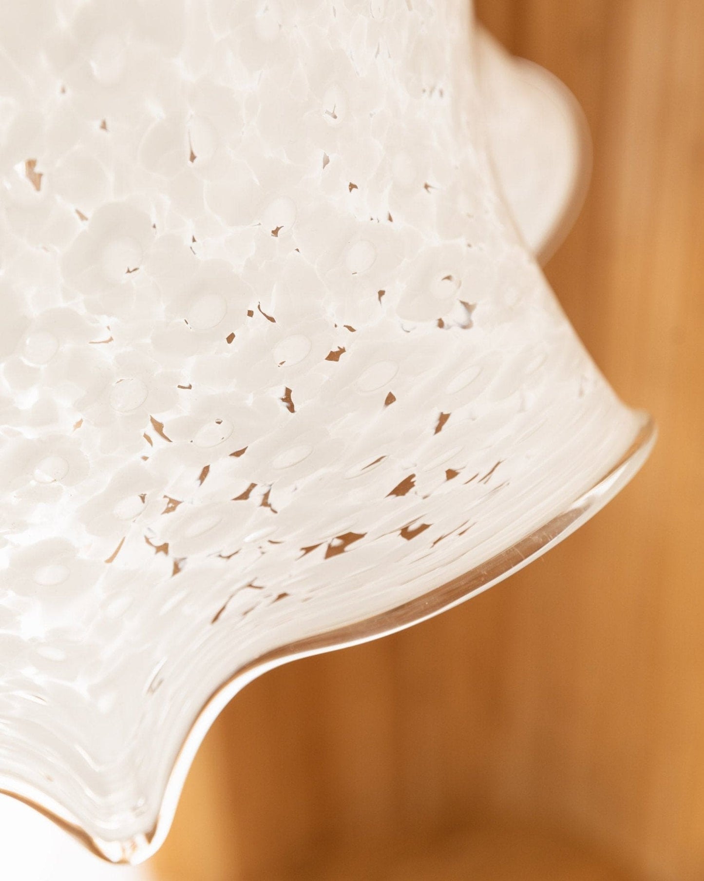 Vintage Murano glass ceiling light by Leola 1960s dotted lampshade