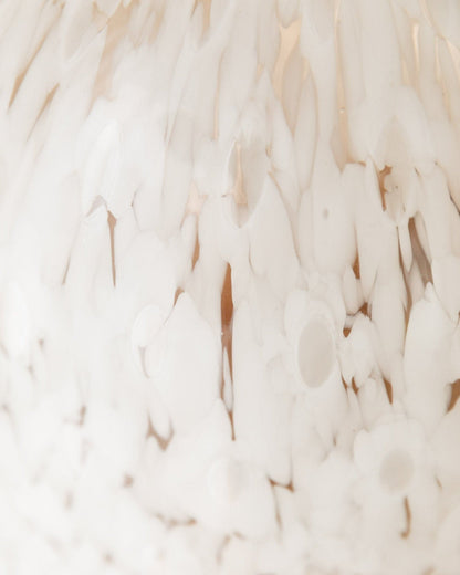 Vintage Murano glass ceiling light by Leola 1960s dotted lampshade