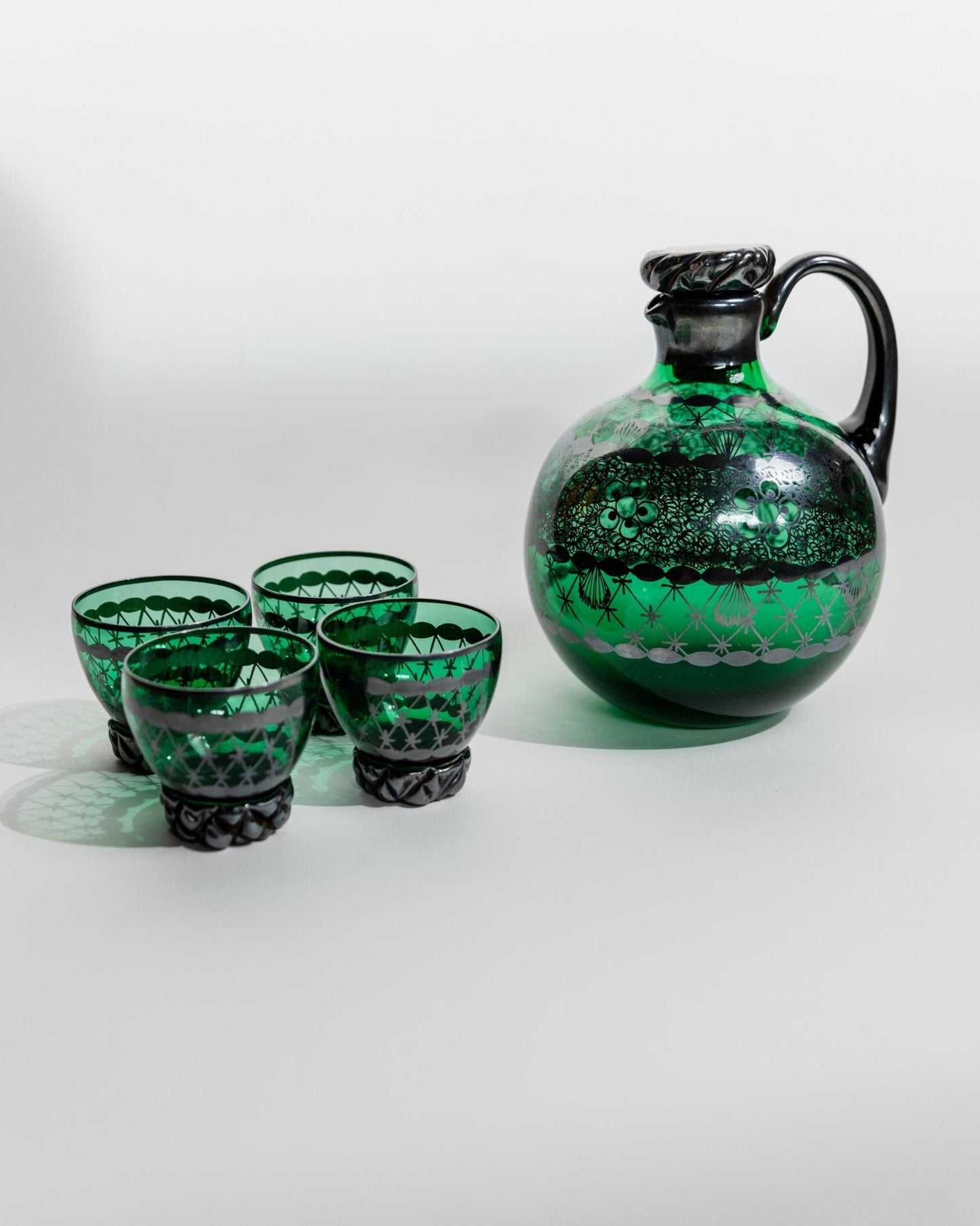 Vintage Likörset Murano Glas von Murano für Glass-Art Italy