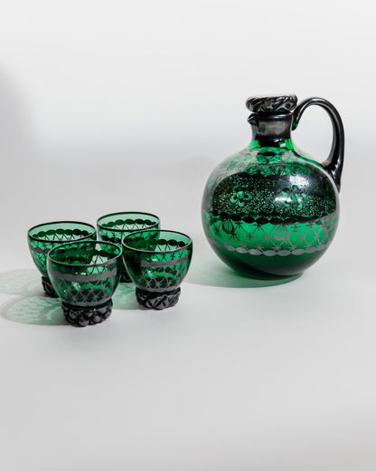 Vintage Likörset Murano Glas von Murano für Glass-Art Italy