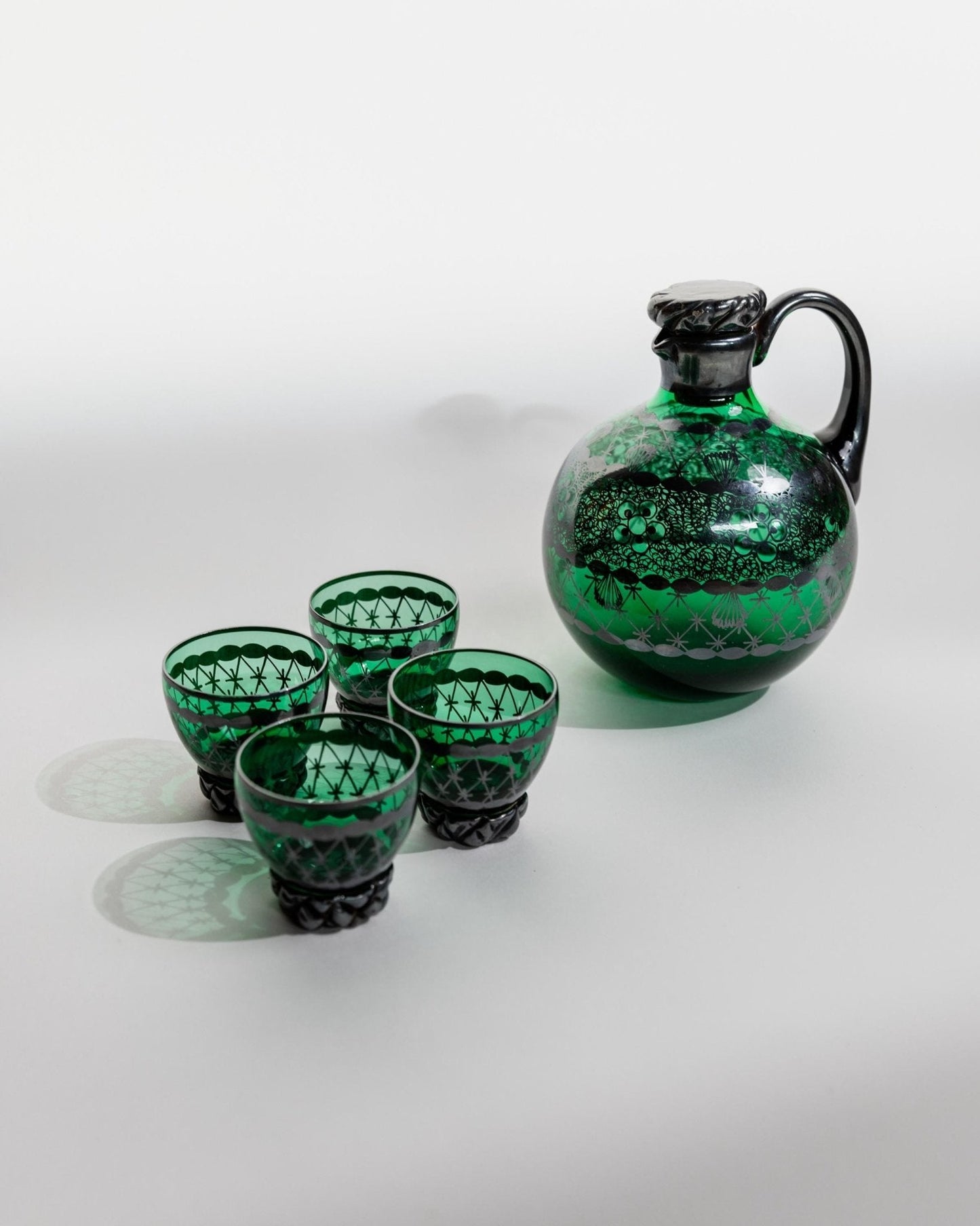 Vintage Likörset Murano Glas von Murano für Glass-Art Italy