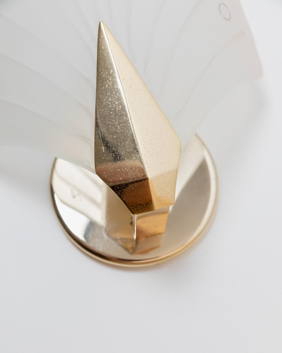 Vintage Wandlampe Shell aus Murano Glas für Murano, Gold transparent weiß