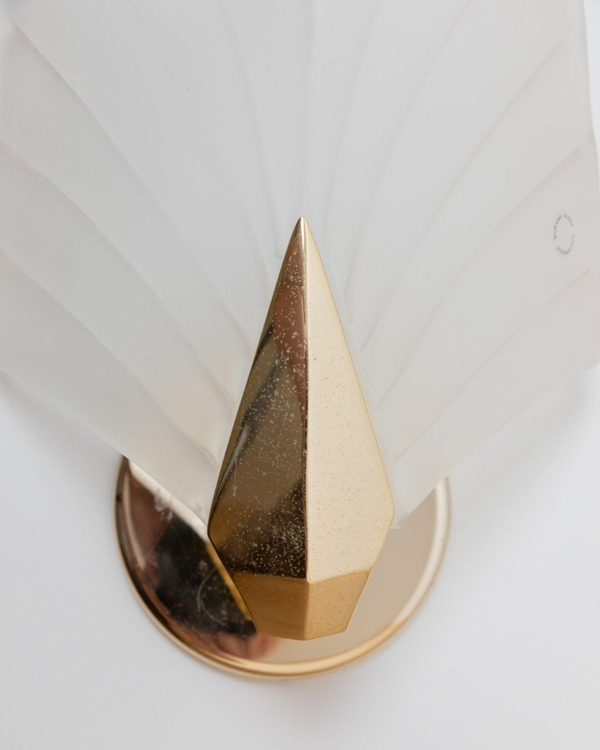 Vintage Wandlampe Shell aus Murano Glas für Murano, Gold transparent weiß