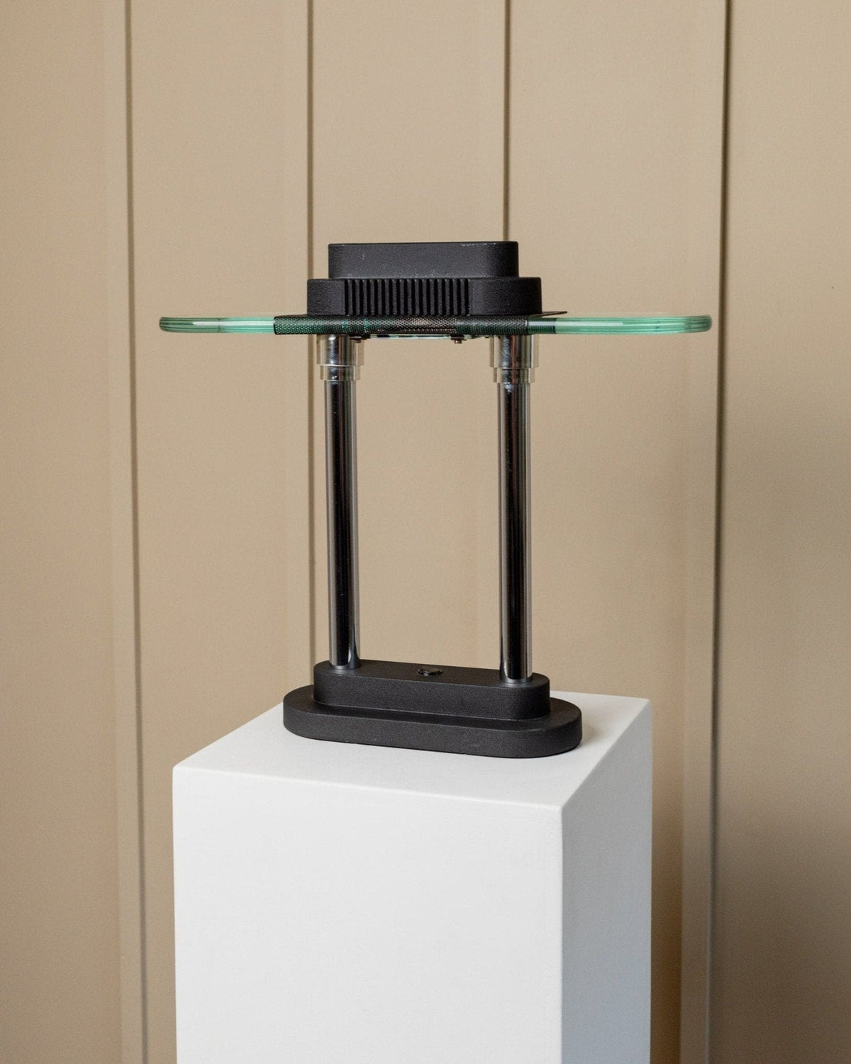Vintage table lamp by Robert Sonneman for Georges Kovacs Memphis Design 80s black