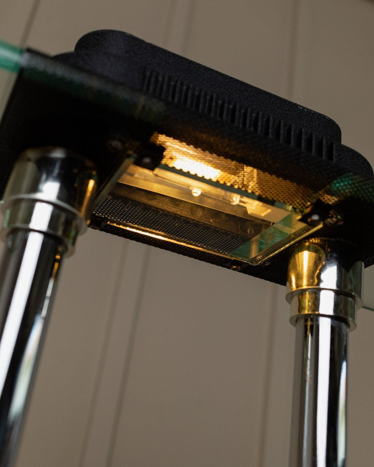 Vintage table lamp by Robert Sonneman for Georges Kovacs Memphis Design 80s black
