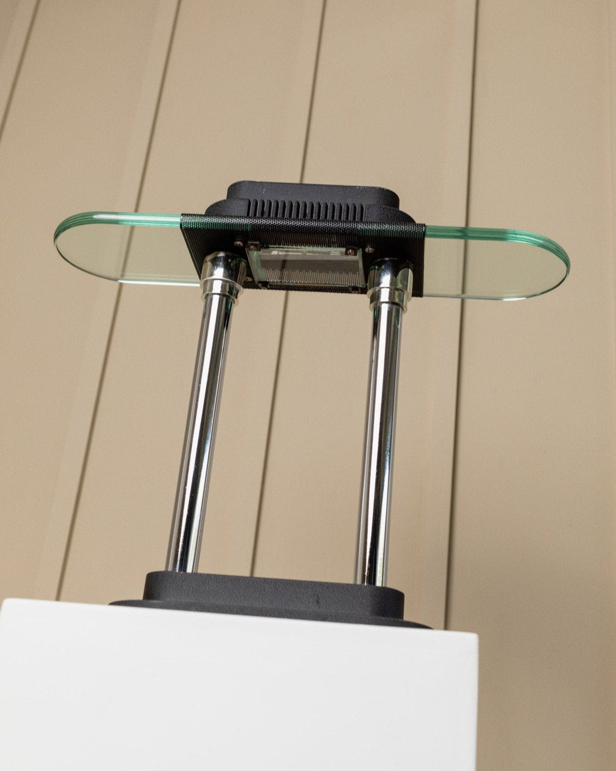 Vintage table lamp by Robert Sonneman for Georges Kovacs Memphis Design 80s black