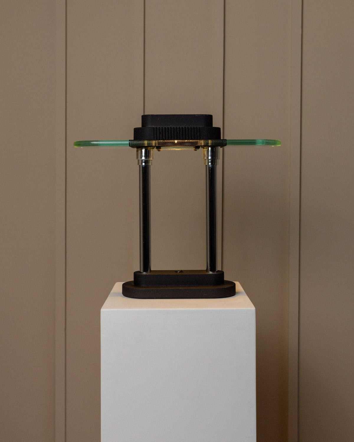 Vintage table lamp by Robert Sonneman for Georges Kovacs Memphis Design 80s black