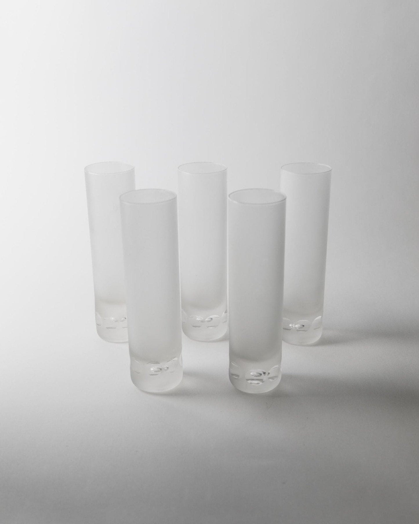 Vintage Murano Trinkglas Eis-Effekt Blasendetails Design Italien 1970er