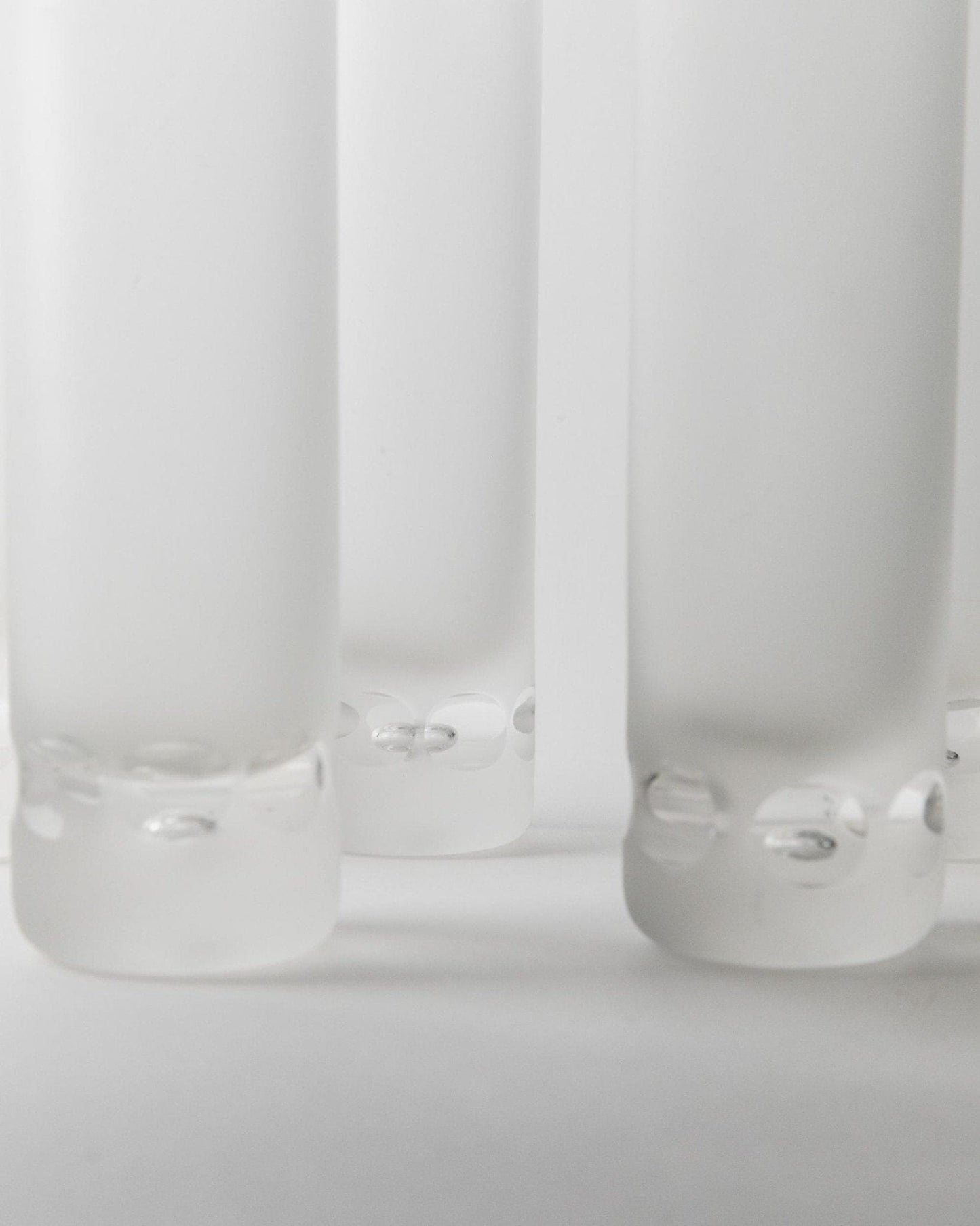 Vintage Murano Trinkglas Eis-Effekt Blasendetails Design Italien 1970er