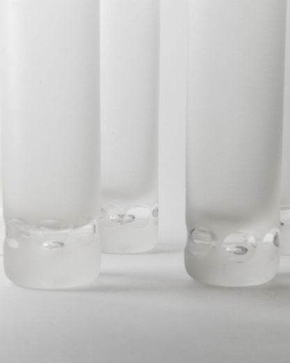 Vintage Murano Trinkglas Eis-Effekt Blasendetails Design Italien 1970er