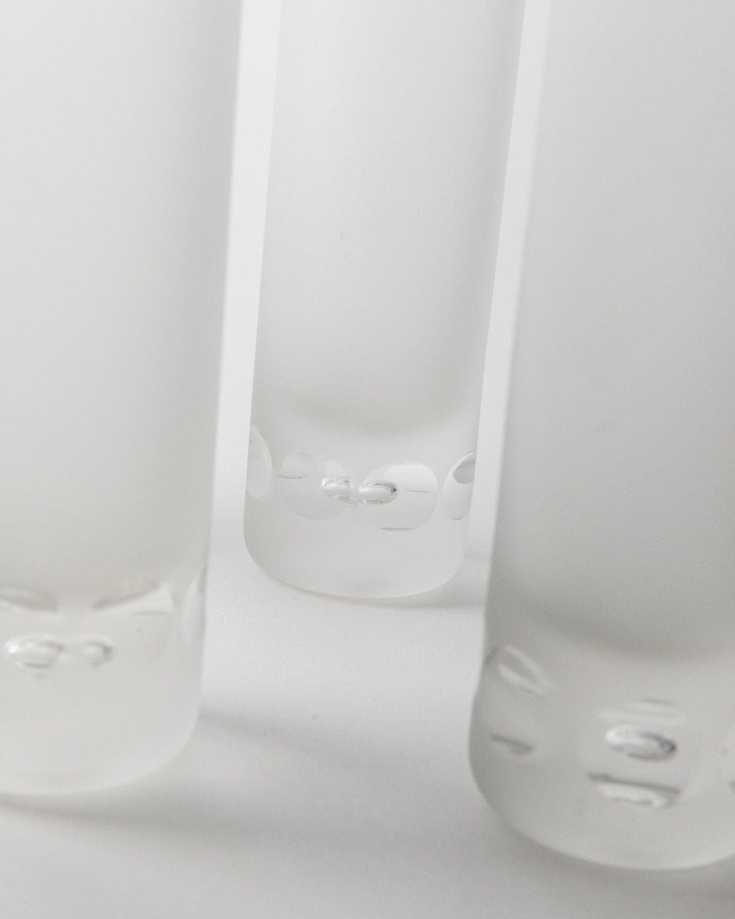 Vintage Murano Trinkglas Eis-Effekt Blasendetails Design Italien 1970er