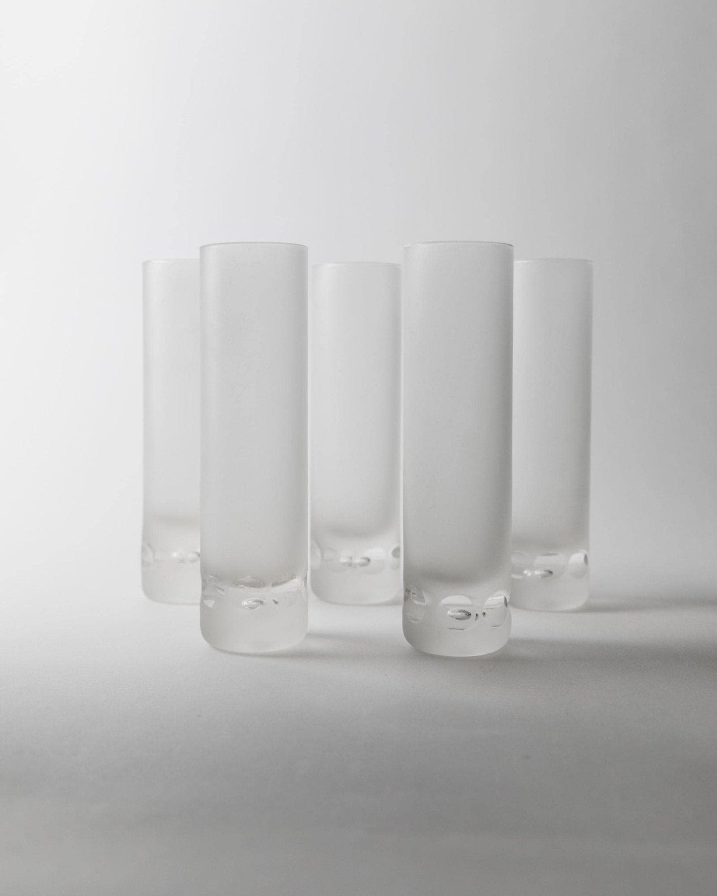 Vintage Murano Trinkglas Eis-Effekt Blasendetails Design Italien 1970er